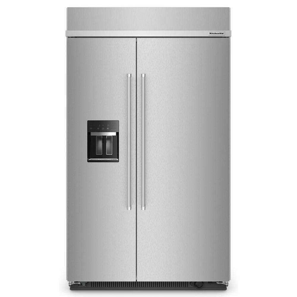 refrigerator with water and ice dispenser outside